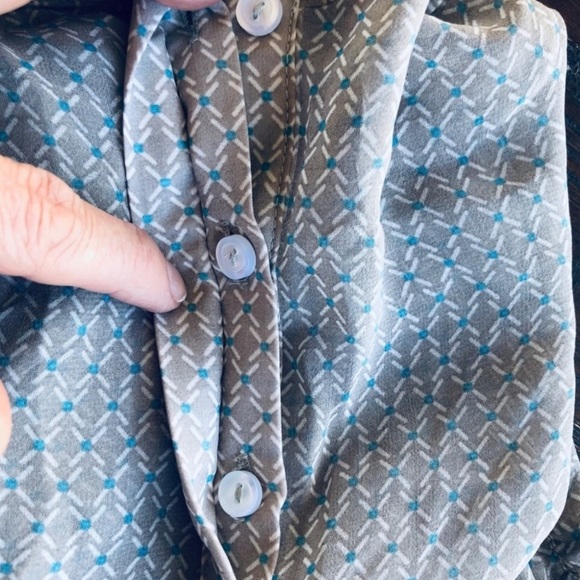 DownEast Delicate Short Sleeved Beige Blouse | S - Picture 4 of 7